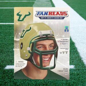 New-FanHeads USF Bulls Football Novelty Helmet Adjustable ~ South Florida Team